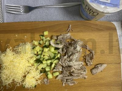 Salotas su bulvių traškučiais ir grietine Žingsnis 3