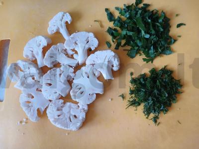 Upėtakis ant žiedinių kopūstų pagalvėlės Žingsnis 2