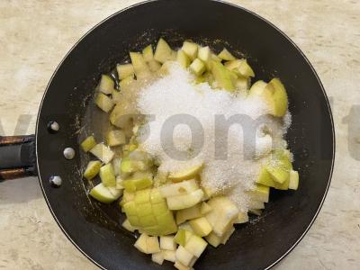 Smėlinė galeta su karamelizuotais obuoliais Žingsnis 5