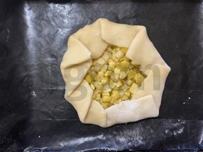 Smėlinė galeta su karamelizuotais obuoliais Žingsnis 12