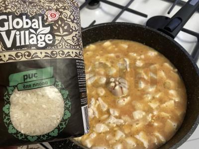 Kvapnus troškintas ryžiai su mėsa Žingsnis 4