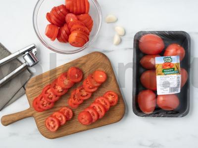 Pomidorai su mocarela orkaitėje Žingsnis 1