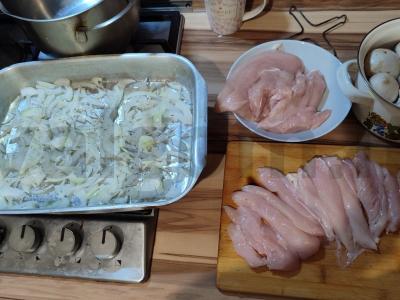 Kepinys su vištiena, pievagrybiais ir sūriu Žingsnis 3