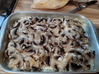 Kepinys su vištiena, pievagrybiais ir sūriu Žingsnis 5