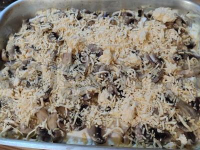 Kepinys su vištiena, pievagrybiais ir sūriu Žingsnis 6