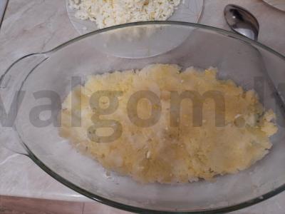 Sluoksniuotas salotas „Mimoza“ su sardinomis Žingsnis 4