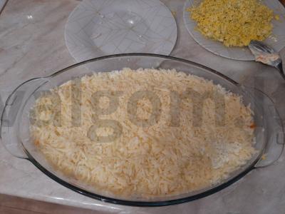 Sluoksniuotas salotas „Mimoza“ su sardinomis Žingsnis 15