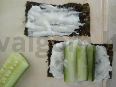 Agurkų ritinėliai „Light“ Žingsnis 3