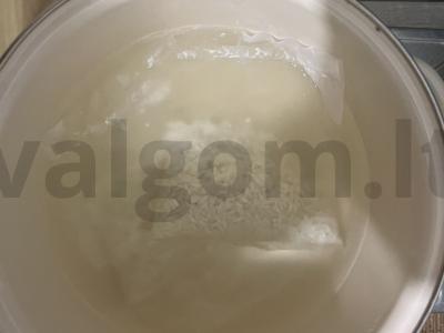 Ryžiai su troškiniu ir daržovėmis pietums Žingsnis 4