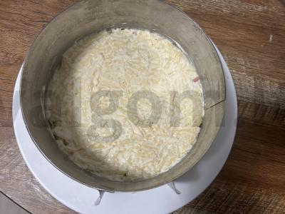 Salotas su raudonąja žuvimi ir ikrais „Carskij“ Žingsnis 7