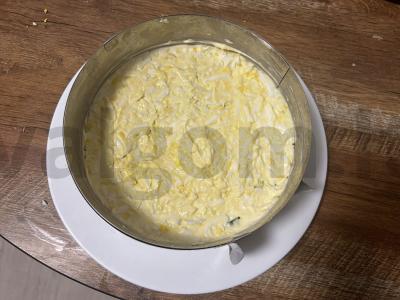 Salotas su raudonąja žuvimi ir ikrais „Carskij“ Žingsnis 10