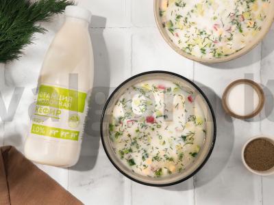 Okroška su kefyru be dešrelių Žingsnis 4