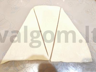 Kruasanai su obuolių uogiene Žingsnis 3