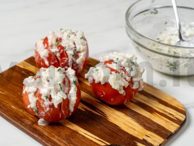 Pomidorų užkandis su žiediniais kopūstais Žingsnis 4