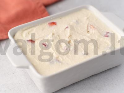 Varškės apkepas su braškėmis Žingsnis 4