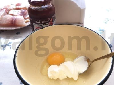 Pangasiuso filė pomidorų tešloje Žingsnis 2