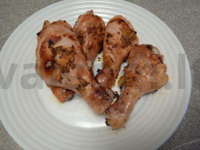 Kepti vištienos blauzdelės su kivi marinatų Žingsnis 4