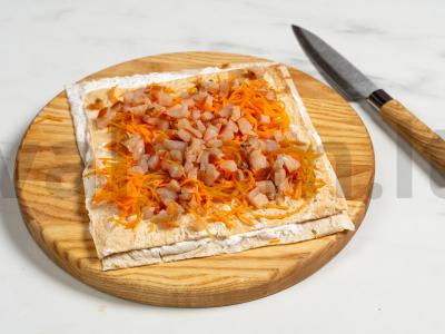 Lavašas su korėjietiška morkyte Žingsnis 3