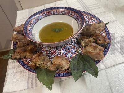 Indėnų šlaunelių medalionai česnakinėje marinate Žingsnis 5