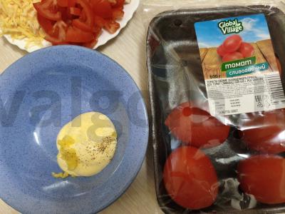 Salotos su pangasiu ir sausainiais Žingsnis 2