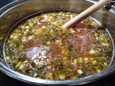 Žaliasis šaltibarščiai su rūgštynėmis Žingsnis 6