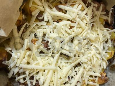 Kepta bulvė su kalakutiena po sūrio kepure Žingsnis 8