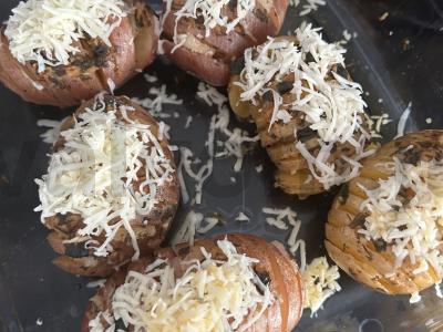 Bulvės-harmonikė folijoje Žingsnis 7