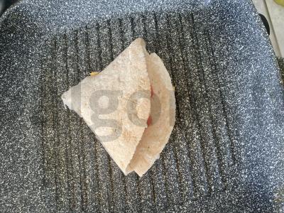 Tortilija su dešra, kiaušiniu ir daržovėmis Žingsnis 4