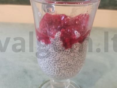 Mažai kaloringas čia pudingas su uogomis Žingsnis 3