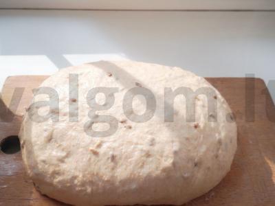 Namų duona su linų sėmenimis Žingsnis 5