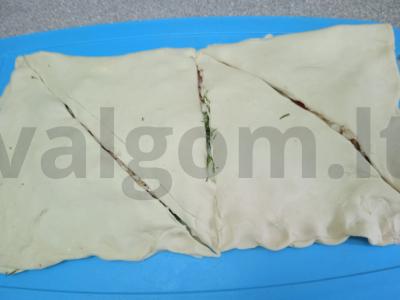 Kruasanai su sūrio dešra, suluguni ir krapais „Pusryčiams“ Žingsnis 5