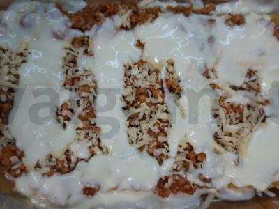 Lasagna su vištienos faršu Žingsnis 8