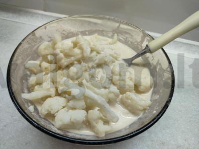 Žiedinė kopūstai, kepti tešloje Žingsnis 4