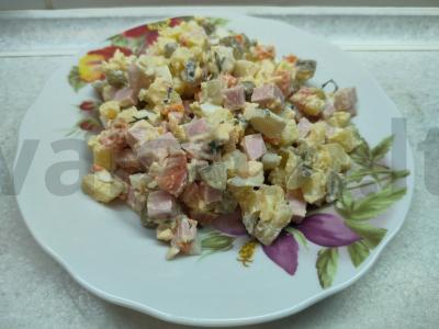 Olivje salotos su žirneliais Žingsnis 7