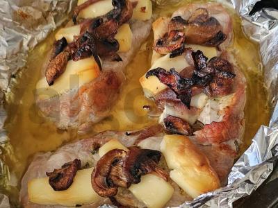 Mėsa orkaitėje su grybais Žingsnis 4