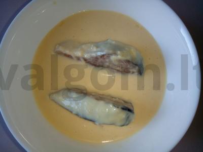 Kepta lašiša grietinės-sūrio tešloje Žingsnis 5