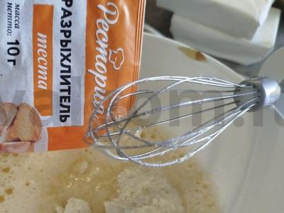 Varškės apkepas su manų kruopomis ir vanilinu Žingsnis 4