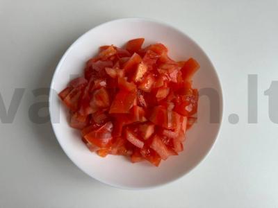 Orzo makaronai grietinėlės ir pomidorų padaže Žingsnis 1