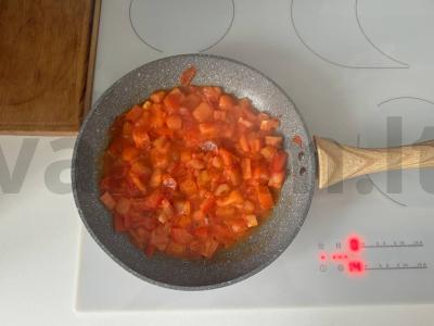 Orzo makaronai grietinėlės ir pomidorų padaže Žingsnis 2