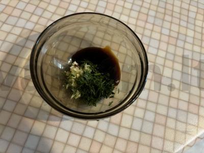 Daržovių salotas „Prašmatnumas“ Žingsnis 7