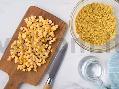 Pšenių košė su moliūgu pieno Žingsnis 1