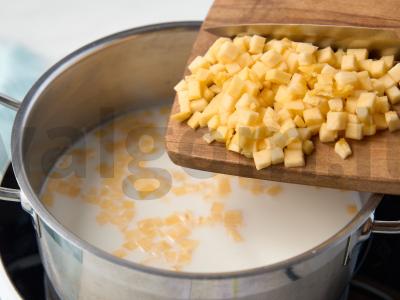 Pšenių košė su moliūgu pieno Žingsnis 4