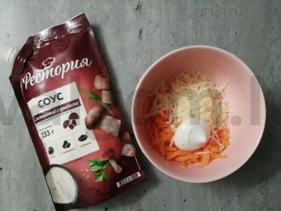 Sumuštiniai „Užkandžiai“ ant rugių duonos Žingsnis 5