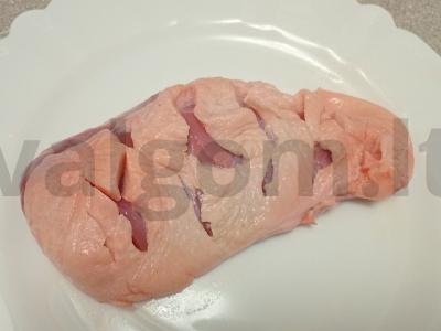 Anties krūtinėlė, marinuota tropiniame marinade ir kepta su daržovėmis Žingsnis 2