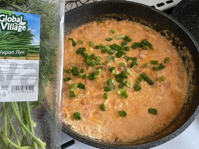 Pomidorų omletas „Rytinis“ pagrindine nuotrauka