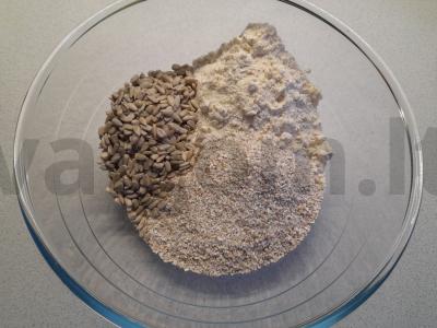 Avižų-kokoso sausainiai Žingsnis 1