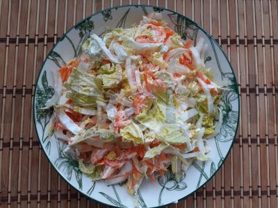 Daržovių salotos su kiaušiniu „Įkvėpimas“ Žingsnis 5