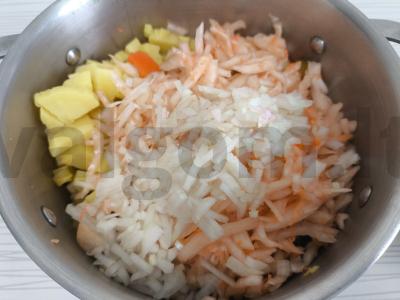 Vinegretas su pupelėmis ir kopūstais Žingsnis 3