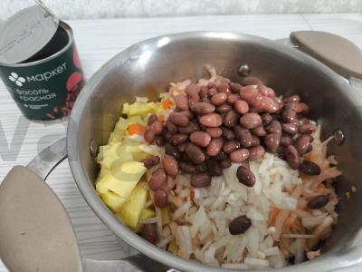 Vinegretas su pupelėmis ir kopūstais Žingsnis 4