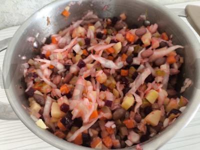 Vinegretas su pupelėmis ir kopūstais Žingsnis 5